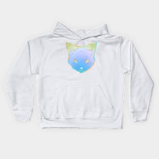 Cool Prismatic iridescent kitty cat Kids Hoodie